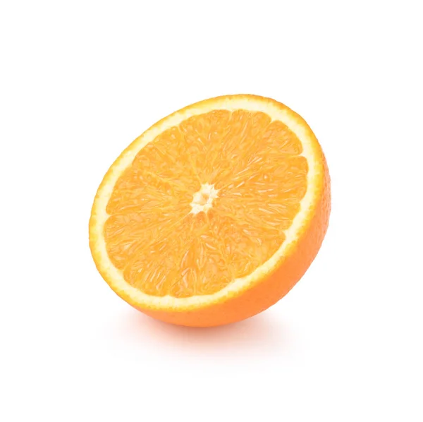 Slices Ripe Orange Half Orange Isolated White Background — Stock Photo, Image