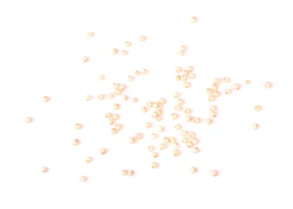 Sementes Quinoa Branca Isoladas Fundo Branco Vista Superior — Fotografia de Stock