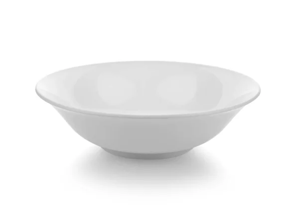 Empty White Bowl Isolated White Background — Stock Photo, Image