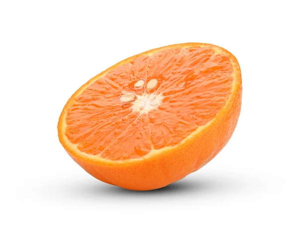 Sliced Half Orange Fruit Solated White Background — Stock Photo, Image