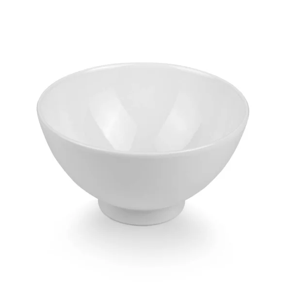 Empty White Bowl Isolated White Background — Stock Photo, Image