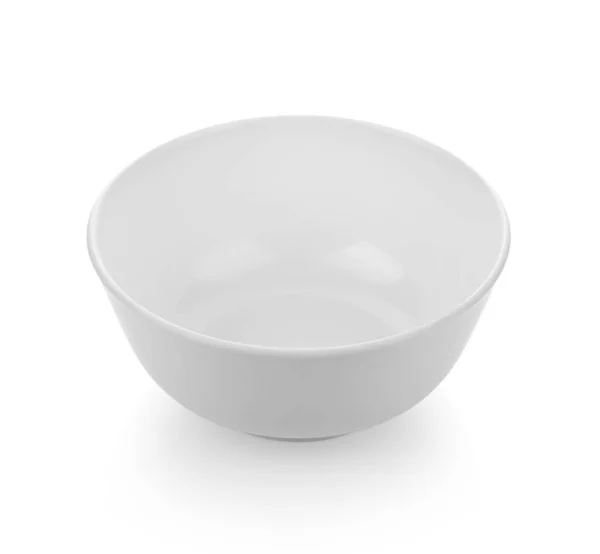 Empty White Bowl Isolated White Background — Stock Photo, Image