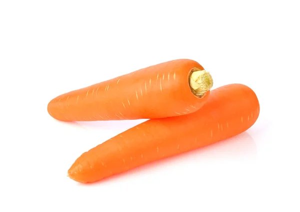 Две Моркови Изолированы Белом Фоне — стоковое фото