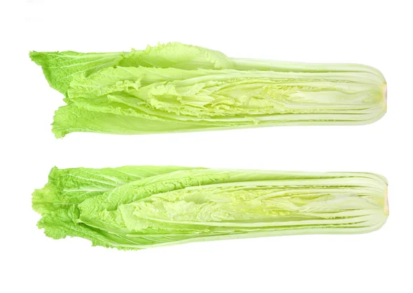 Half Chinese Cabbage Michilli Isolated White Background Top View — Stock Photo, Image