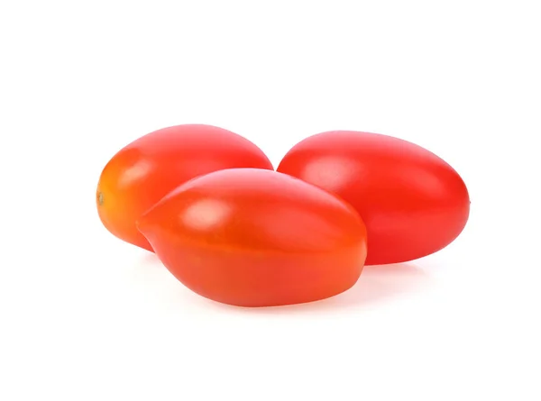 Rote Kirschtomate Isoliert Auf Weißem Hintergrund Rotes Gemüse — Stockfoto