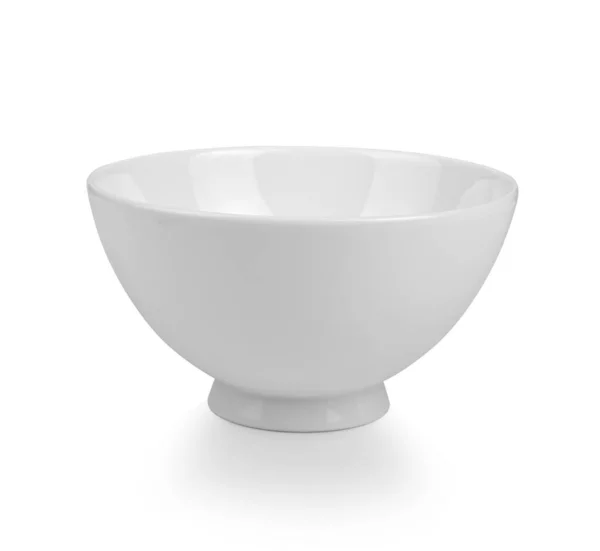 Empty White Bowl Isolated White Background — Stock Photo, Image