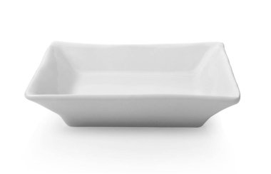 Kare seramik plaka beyaz arkaplanda izole