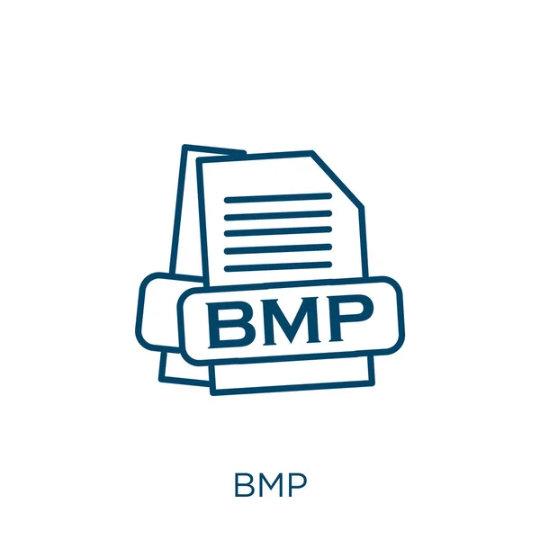 Значок Bmp Тонкий Линейный Значок Контура Bmp Изолирован Белом Фоне — стоковый вектор