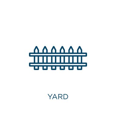 Bahçe ikonu. Beyaz arkaplanda izole edilmiş ince çizgisel ana hat simgesi. Satır vektör alanı işareti, ağ ve mobil sembolü