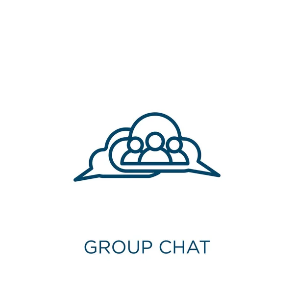 Group Chat Icon Thin Linear Group Chat Outline Icon Isolated — Stock Vector