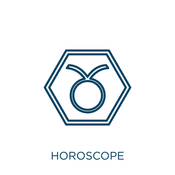 Horoscoop Icoon Dunne Lineaire Horoscoop Omtrek Pictogram Geïsoleerd Witte Achtergrond — Stockvector