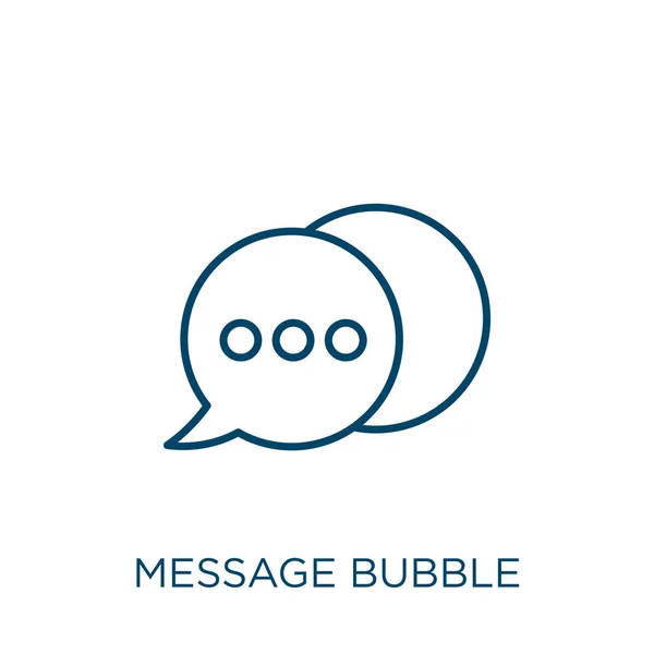 Message Bubble Icon Thin Linear Message Bubble Outline Icon Isolated — Stock Vector