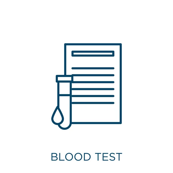 Blood Test Icon Thin Linear Blood Test Outline Icon Isolated — Stock Vector
