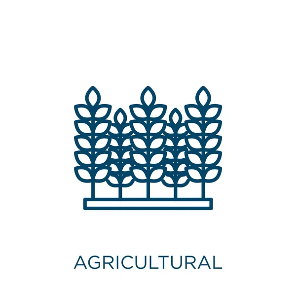 Icono Agrícola Icono Contorno Agrícola Lineal Delgado Aislado Sobre Fondo — Vector de stock