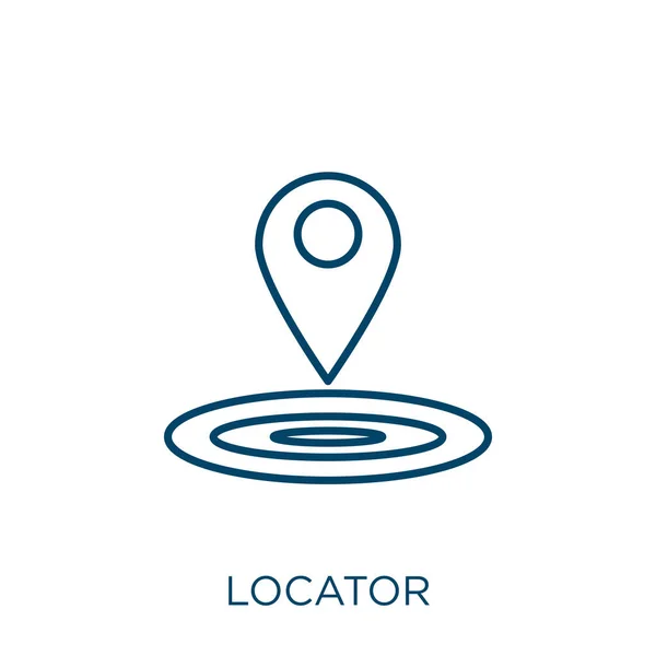 Locator Symbol Dünnes Lineares Umrisssymbol Auf Weißem Hintergrund Linienvektorzeichen Symbol — Stockvektor