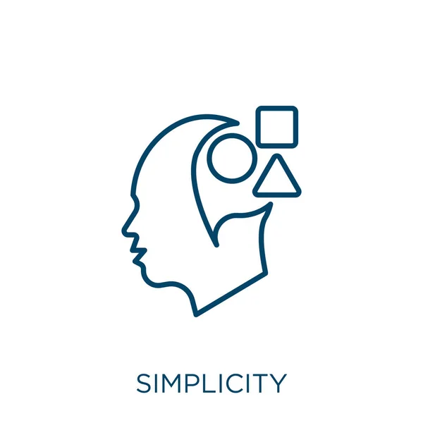 Icono Simplicidad Icono Contorno Simplicidad Lineal Delgada Aislado Sobre Fondo — Archivo Imágenes Vectoriales