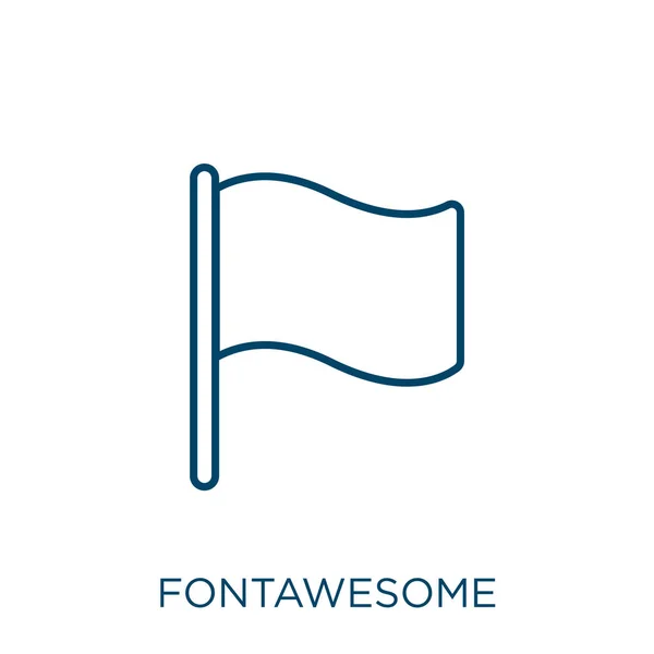 Icono Fontawesome Icono Delgada Fuente Lineal Contorno Impresionante Aislado Sobre — Archivo Imágenes Vectoriales