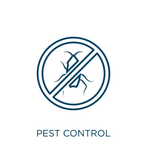 Pest Control Icon Тонкий Линейный Значок Управления Вредителями Выделенный Белом — стоковый вектор