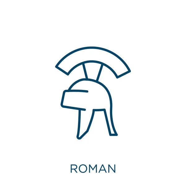 Икона Романа Тонкий Линейный Римский Контур Иконки Изолирован Белом Фоне — стоковый вектор