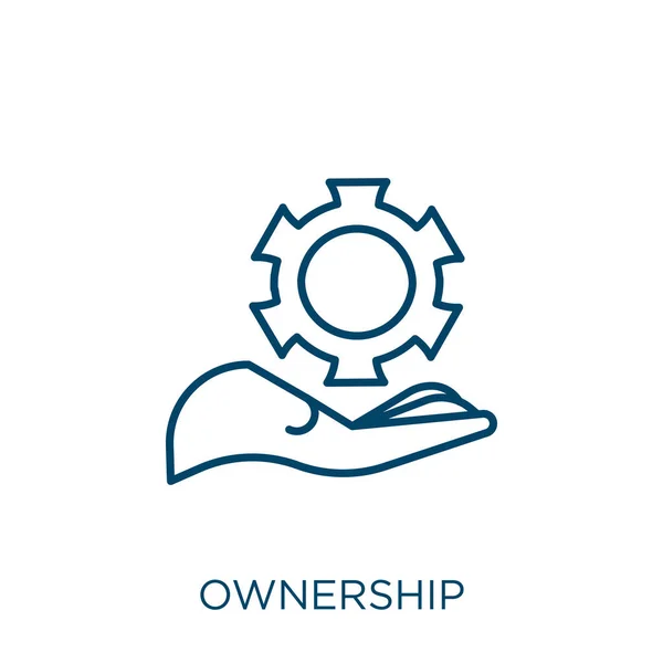 Ownership Icon Thin Linear Ownership Outline Icon Isolated White Background — Stock Vector