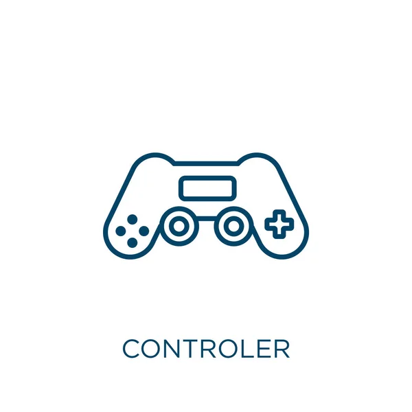 Controler Icon Thin Linear Controler Outline Icon Isolated White Background — Stock Vector