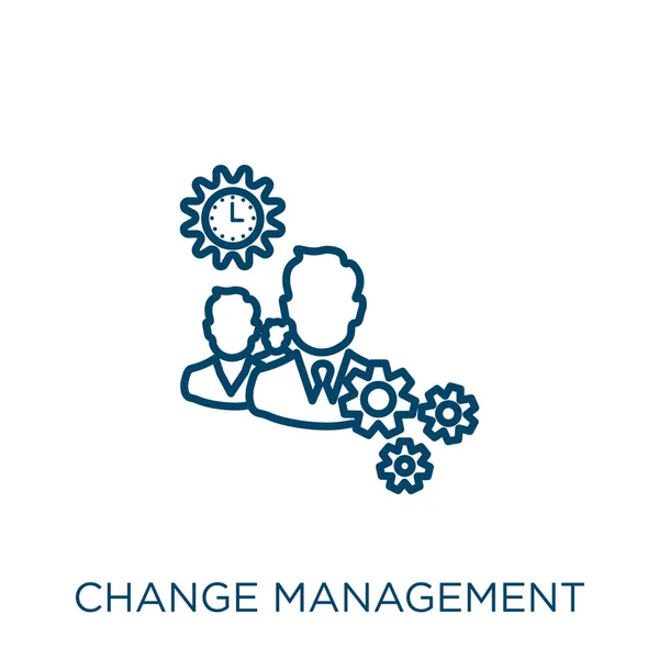 Veranderen Management Icoon Dunne Lineaire Verandering Management Outline Icoon Geïsoleerd — Stockvector