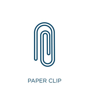 Ataç simgesi. Beyaz arkaplanda izole edilmiş ince doğrusal ataç anahat simgesi. Çizgi vektör ataç işareti, ağ ve mobil sembolü