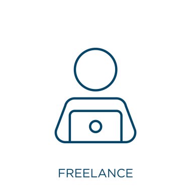 Serbest ikon. Beyaz arkaplanda izole edilmiş ince doğrusal serbest taslak simgesi. Çizgi vektör serbest işareti, ağ ve mobil sembolü