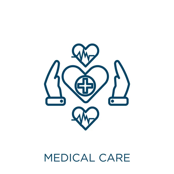 Medical Care Icon Thin Linear Medical Care Outline Icon Isolated — Stock Vector