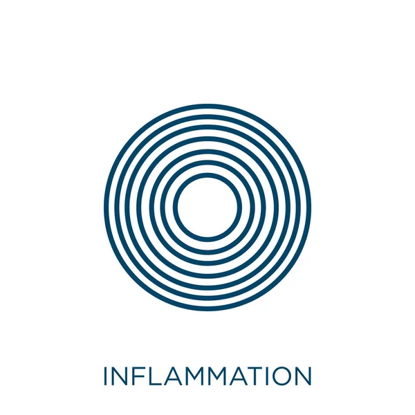 Icône Inflammation Mince Icône Contour Inflammation Linéaire Isolé Sur Fond — Image vectorielle