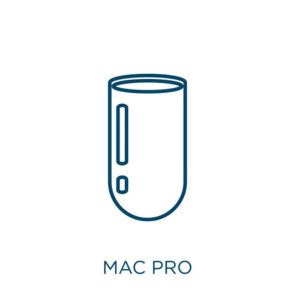 Ícone Profissional Mac Ícone Esboço Mac Pro Linear Fino Isolado — Vetor de Stock