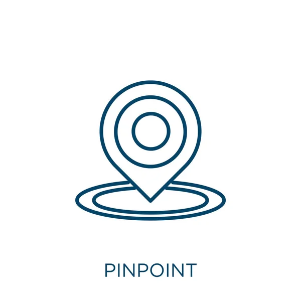 Pinpoint Icon Thin Linear Pinpoint Outline Icon Isolated White Background — Stock Vector