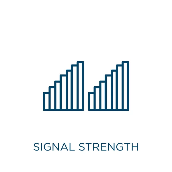 Ícone Força Sinal Ícone Contorno Força Sinal Linear Fino Isolado — Vetor de Stock