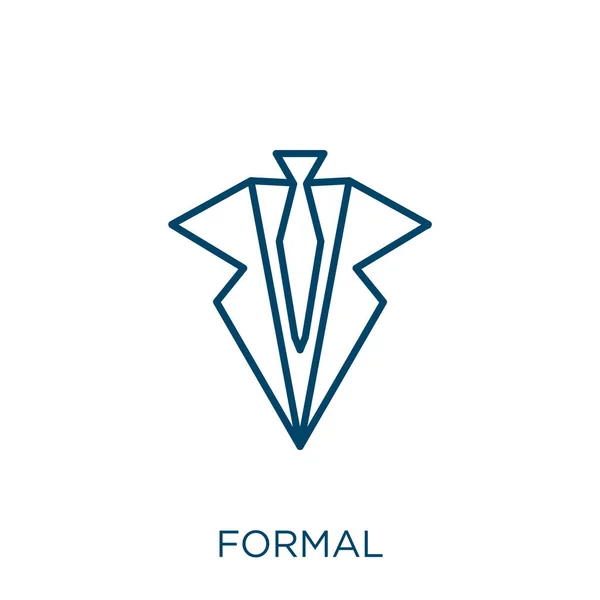 Icono Formal Icono Contorno Formal Lineal Delgado Aislado Sobre Fondo — Archivo Imágenes Vectoriales