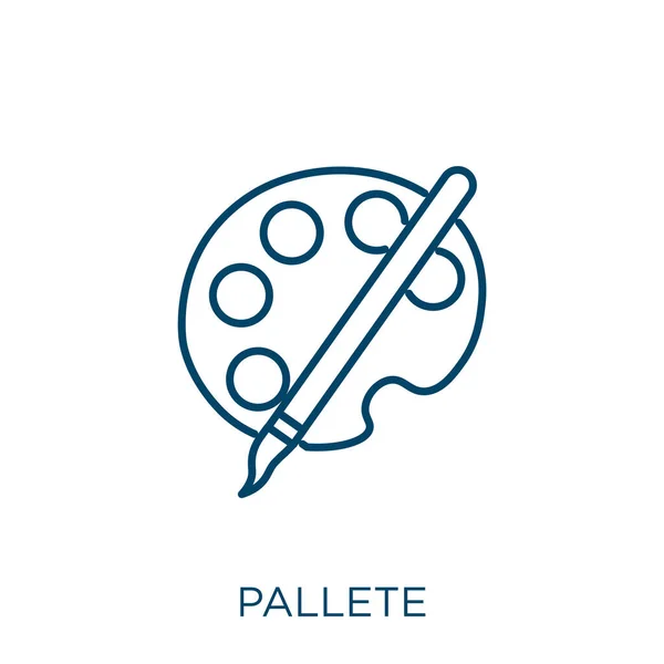 Иконка Pallete Тонкий Линейный Значок Контура Паллета Выделенный Белом Фоне — стоковый вектор