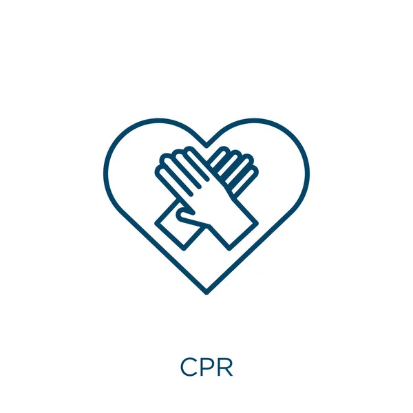 Cpr 아이콘입니다 Thin Linear Cpr 아이콘은 배경에서 분리되었습니다 모바일 Cpr — 스톡 벡터