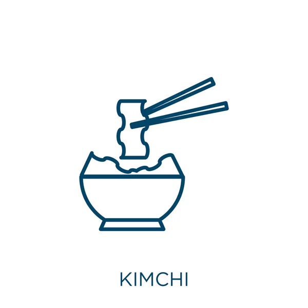 Icono Kimchi Icono Delgada Línea Kimchi Lineal Aislado Sobre Fondo — Archivo Imágenes Vectoriales
