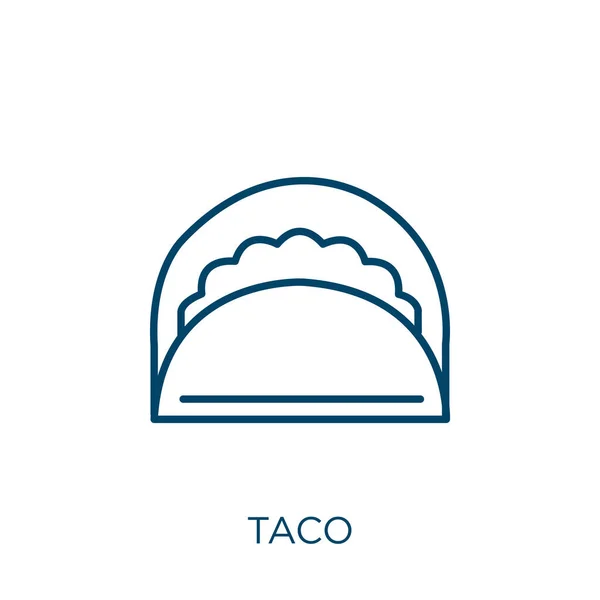 Icono Tacos Conjunto Tacos Lineales Delgados Icono Aislado Sobre Fondo — Archivo Imágenes Vectoriales