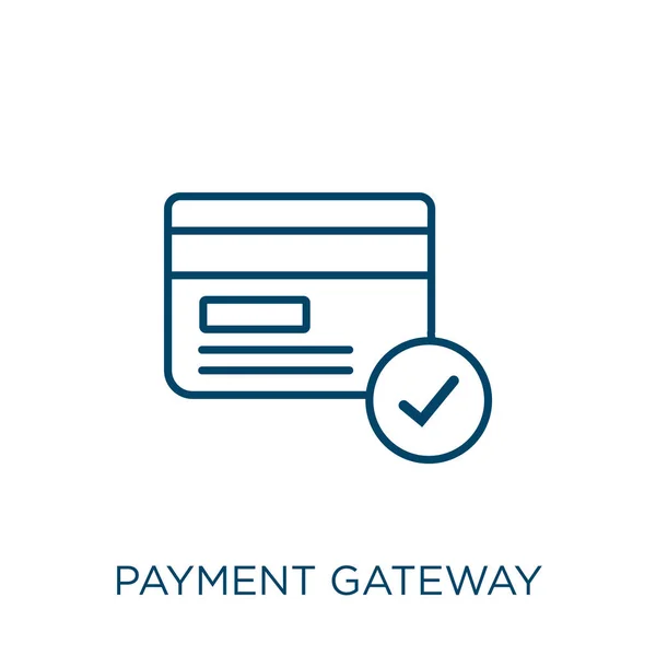 Payment Gateway Icon Thin Linear Payment Gateway Outline Icon Isolated — Stock Vector