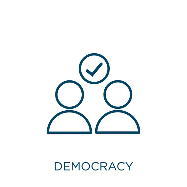 민주주의의 아이콘 민주주의의 아이콘은 배경에 분리되어 있습니다 모바일을 상징하는 민주주의 — 스톡 벡터