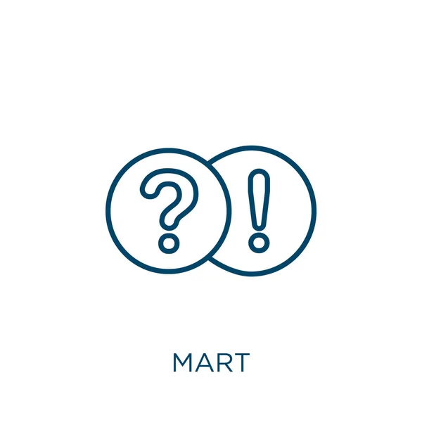 Ref Mart Иконка Контура Тонкого Линейного Рынка Выделена Белом Фоне — стоковый вектор