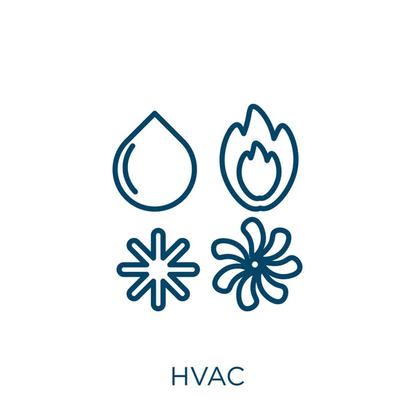 Иконка Hvac Тонкая Линейная Иконка Hvac Выделенная Белом Фоне Линейный — стоковый вектор
