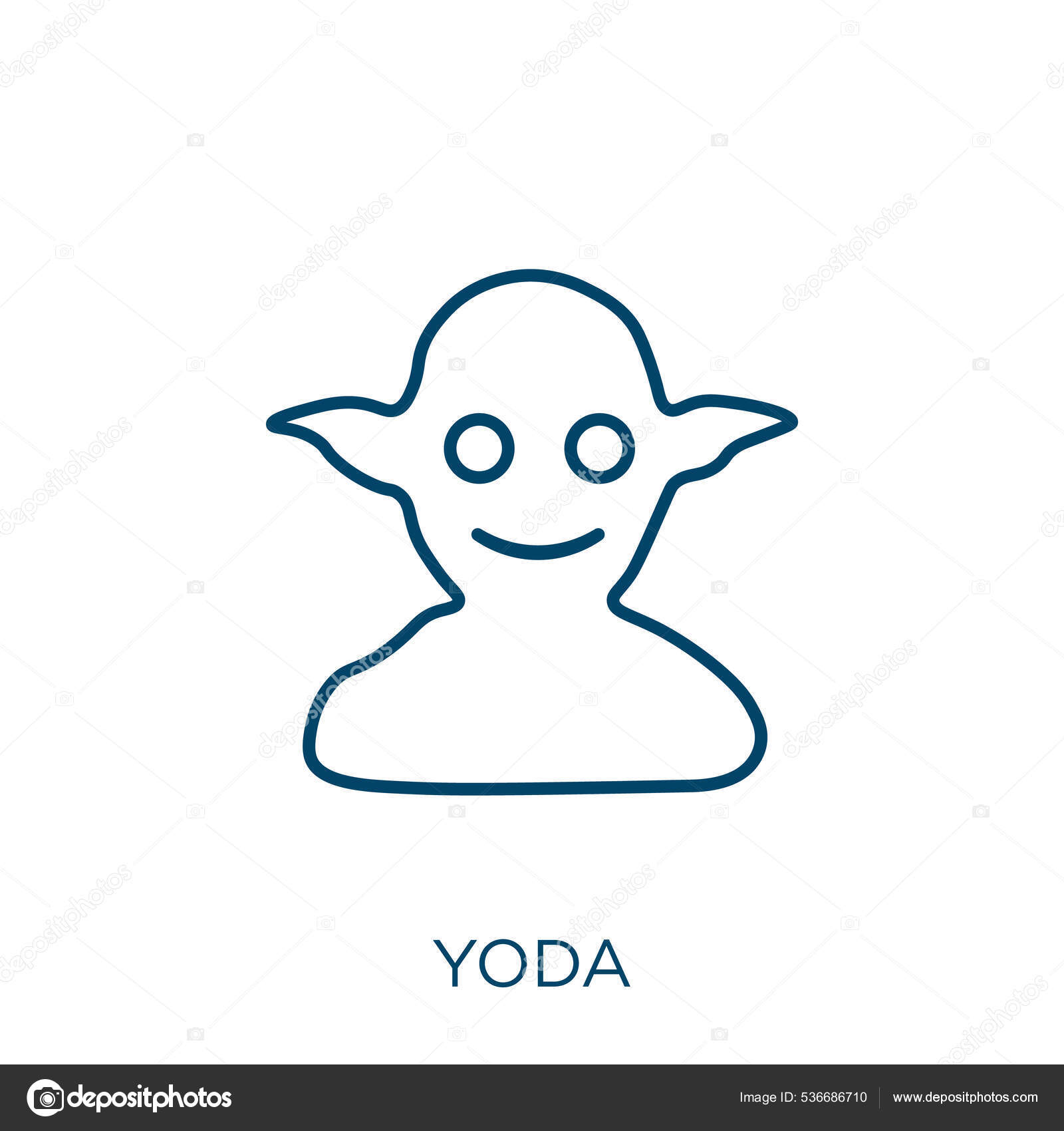 yoda head outline