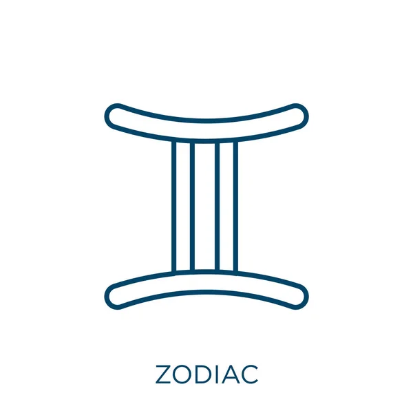 Икона Зодиака Тонкая Линейная Иконка Зодиака Выделенная Белом Фоне Линейный — стоковый вектор