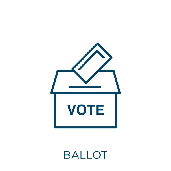 Stembiljet Pictogram Dunne Lineaire Stemronde Pictogram Geïsoleerd Witte Achtergrond Line — Stockvector