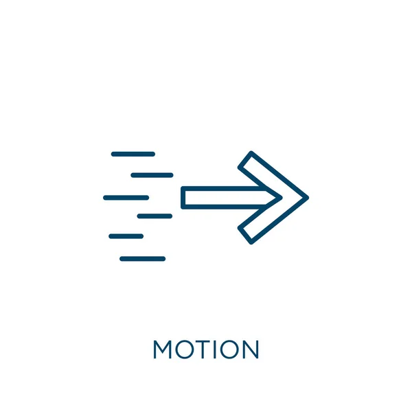 Icône Mouvement Icône Contour Linéaire Mince Isolée Sur Fond Blanc — Image vectorielle
