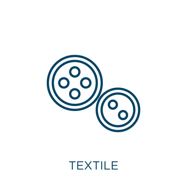 Icono Textil Icono Contorno Textil Lineal Delgado Aislado Sobre Fondo — Archivo Imágenes Vectoriales