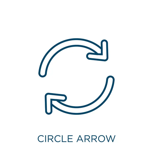 Εικονίδιο Βέλους Κύκλο Λεπτή Γραμμική Εικόνα Περίγραμμα Βέλος Κύκλο Απομονώνονται — Διανυσματικό Αρχείο