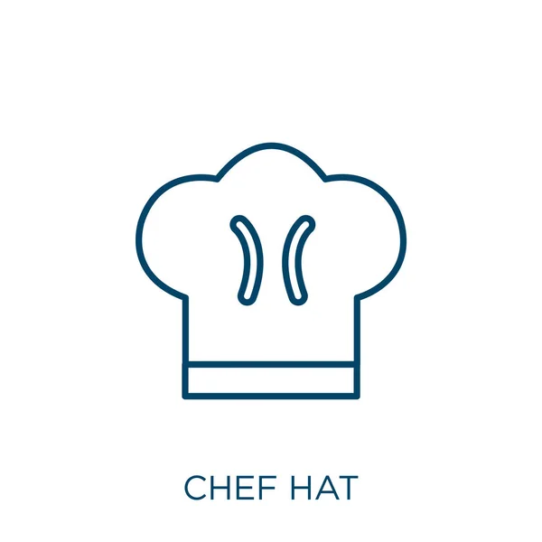 Chef Hat Icon Thin Linear Chef Hat Outline Icon Isolated — Stock Vector