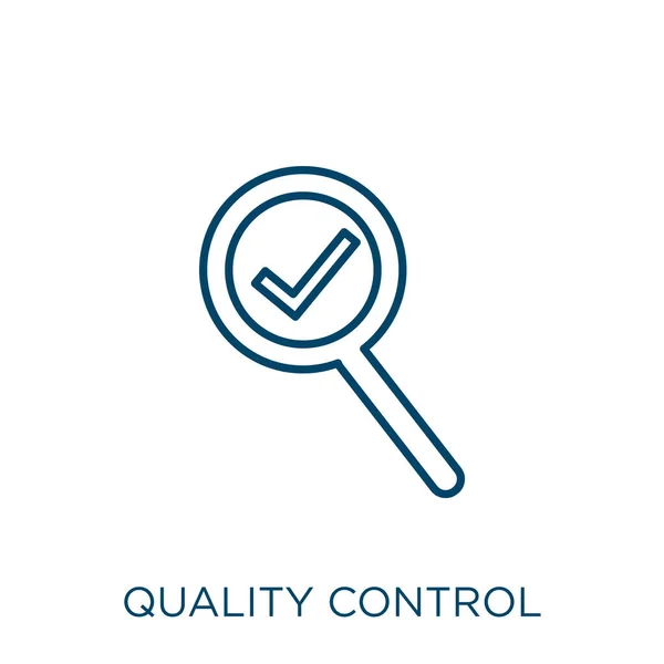 Quality Control Icon Thin Linear Quality Control Outline Icon Isolated — Stock Vector
